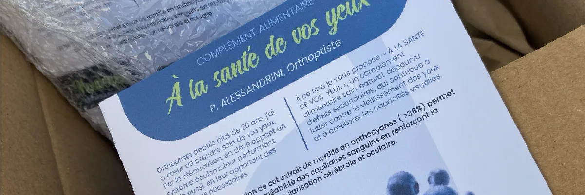 Image d'un flyer imprimée, représentant les services de création de supports de communication pour les entreprises, comme les cartes de visite, flyers, et autres supports imprimés.
