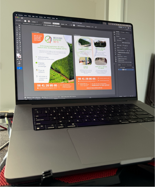 Création flyer professionnel pour entreprise locale à Seysses– design graphique