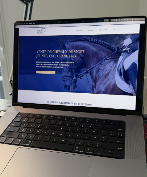 Interface site internet moderne créée par web designer à Muret