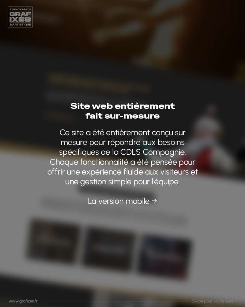 Présentation du site web sur mesure développé pour CDLS Compagnie