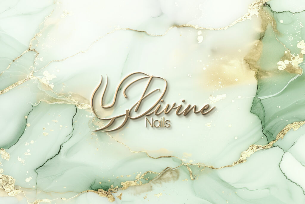 Logo élégant Divine Nails pour prothésiste ongulaire