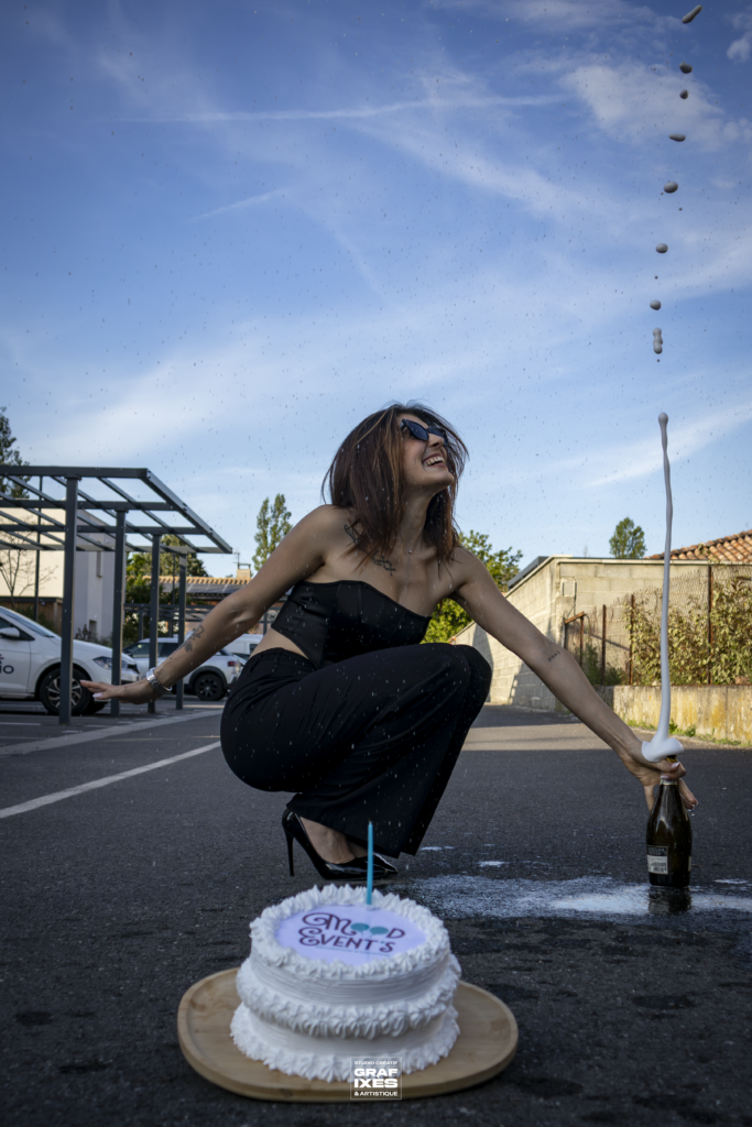 Shooting champagne Mood Event’s pour communication réseaux sociaux