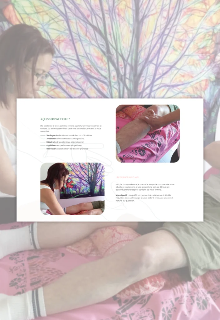 Section informative du site Aux Petits Soins de Sophie sur les bienfaits de la technique Emmett